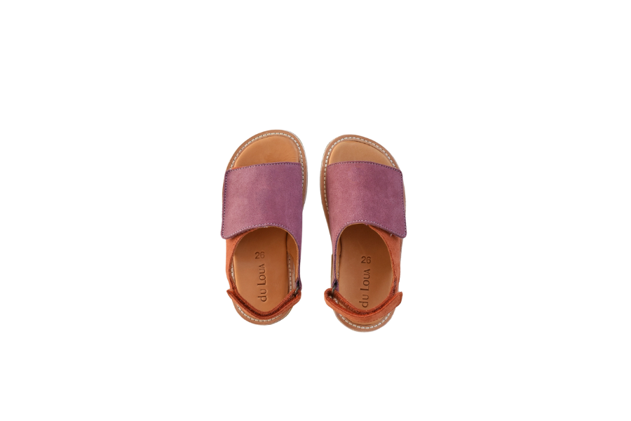 Du Loua Du Veda Suede Sandaal Faded Purple Faded Red top