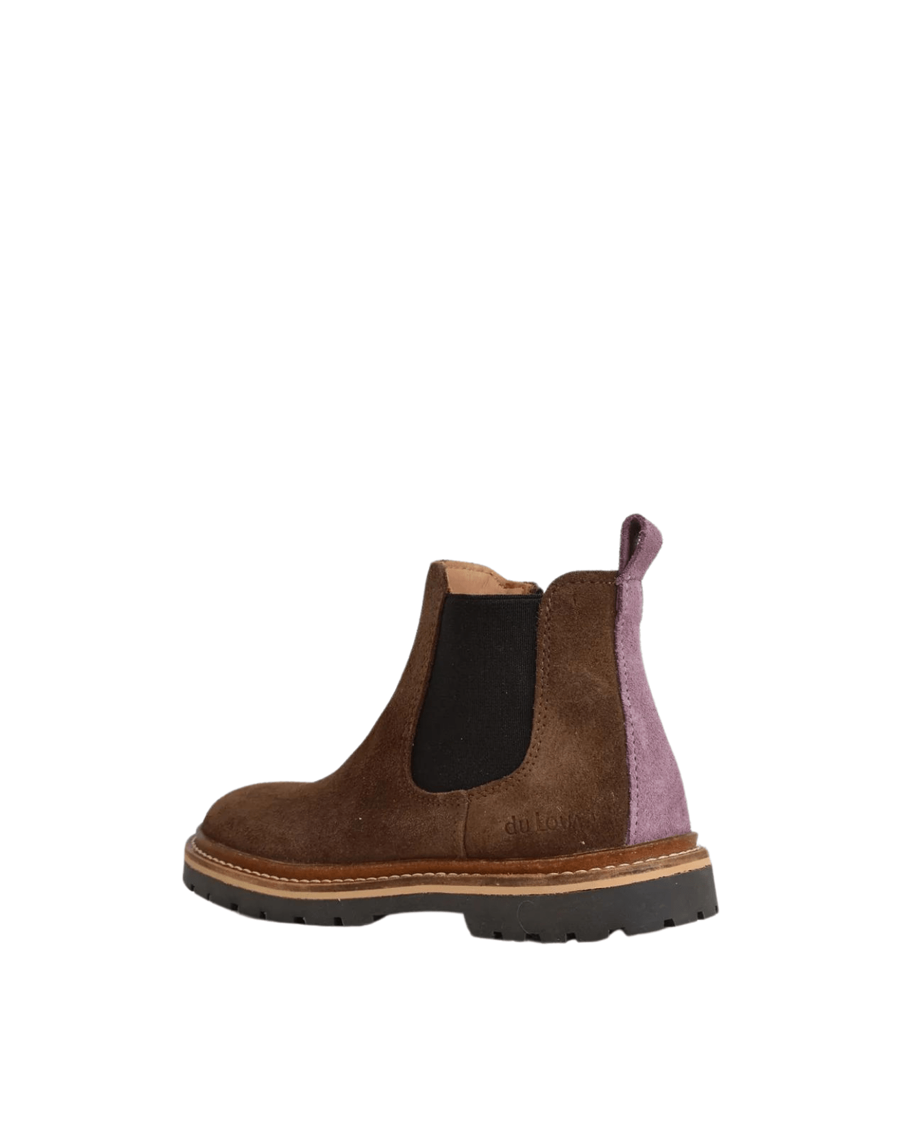 Du Loua du Louis Chelsea Brown/Purple Suede - Schoenencafé