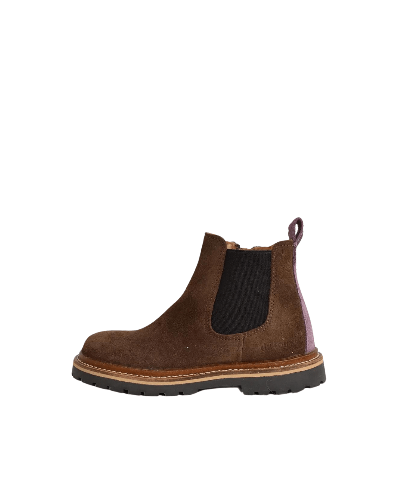 Du Loua du Louis Chelsea Brown/Purple Suede - Schoenencafé