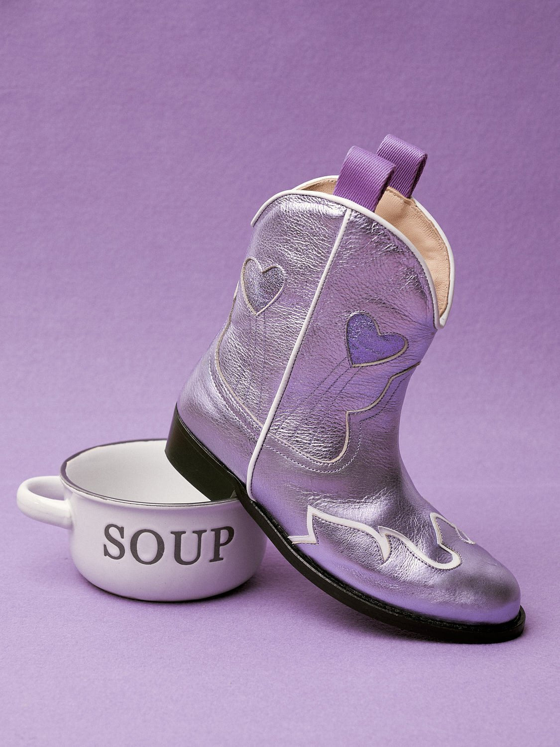 PRE ORDER - Maison Mangostan Sweatheart Boot Lilac - Schoenencafé