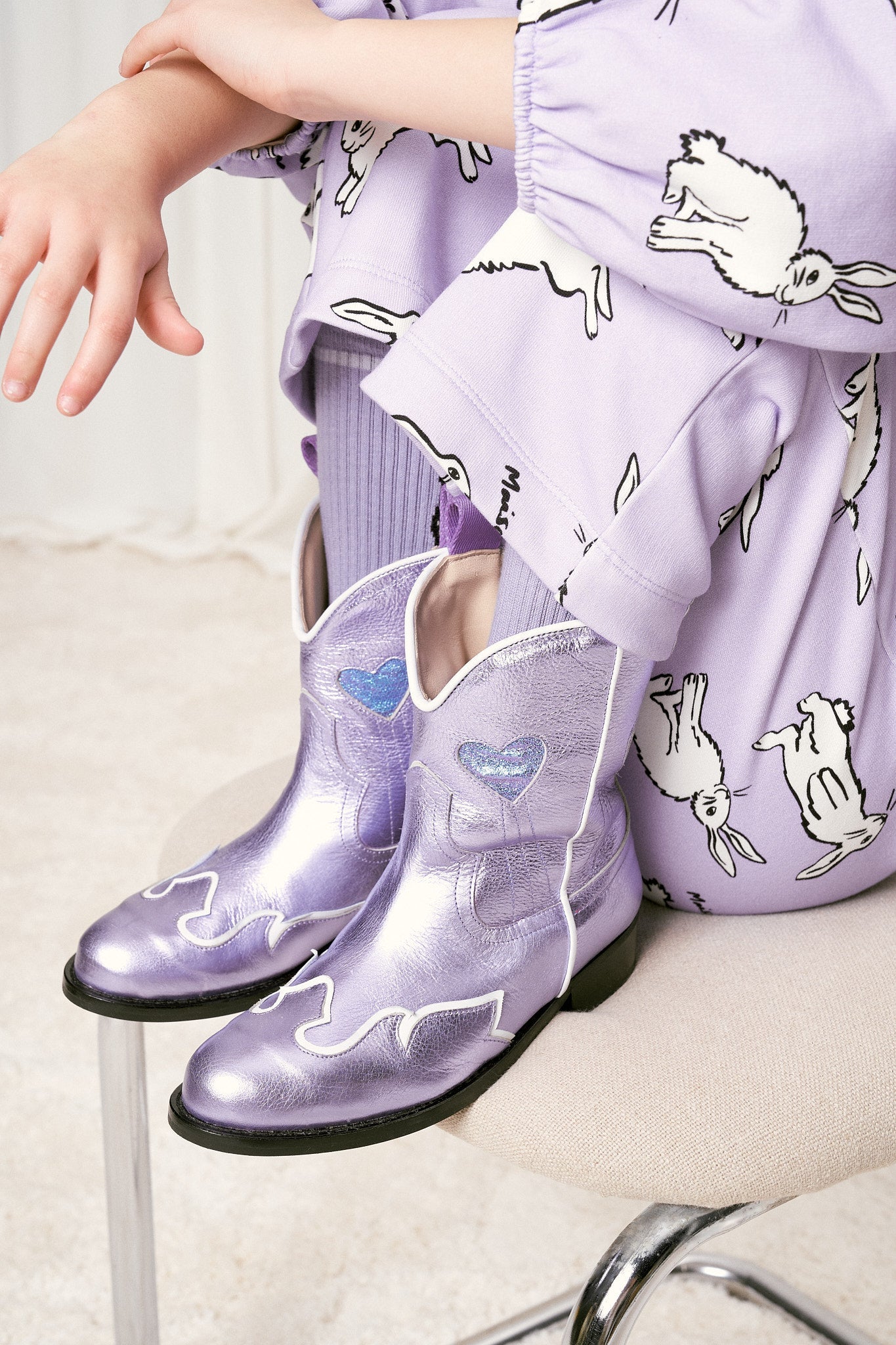 PRE ORDER - Maison Mangostan Sweatheart Boot Lilac - Schoenencafé